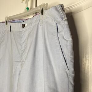 IZOD Performance Stretch Straight Dress Pant Comfort Flat Front Blue Size 36/30